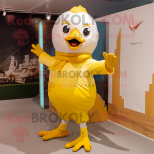 Gold Gull maskot kostume...