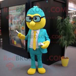 Teal Lemon mascotte kostuum...