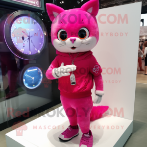 Magenta Cat mascotte...