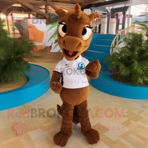 Brown Seahorse mascotte...
