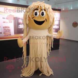 Beigefarbener Spaghetti...