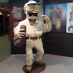 Beige Zombie mascotte...