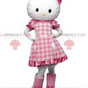 Hello Kitty mascotte, flirterige kleine witte kat -