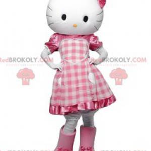 Mascotte de Hello Kitty, petite chatte blanche coquette -