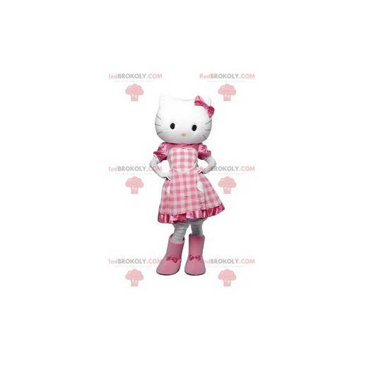 Hello Kitty mascotte, piccolo gatto bianco civettuolo -