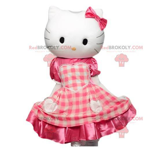 Hello Kitty mascotte, piccolo gatto bianco civettuolo -