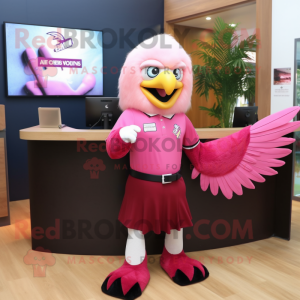 Magenta Bald Eagle mascotte...