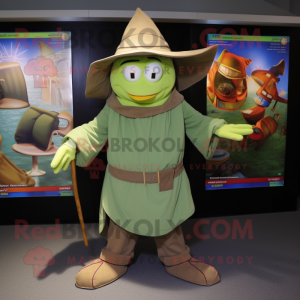 Olive Wizard maskot kostume...