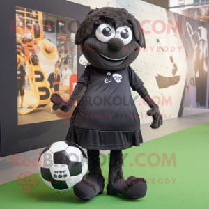 Black Soccer Ball mascotte...