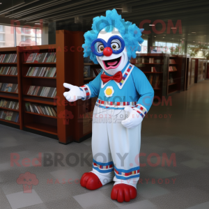 Blue Evil Clown mascotte...