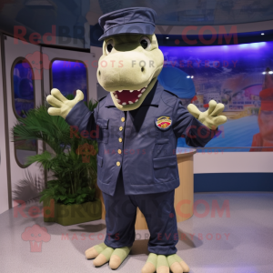 Navy Crocodile mascotte...