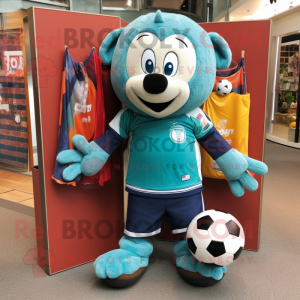 Teal Soccer Goal maskot...