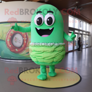 Grüner Donut Maskottchen...