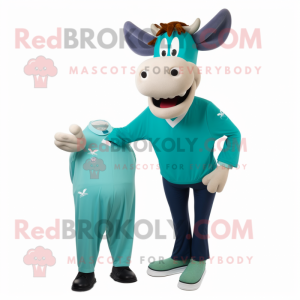 Teal Jersey Krowa w...