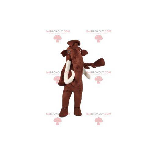 Magnifica mascotte mammut con gli occhi rossi - Redbrokoly.com