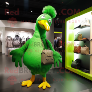 Grøn Dodo Bird maskot...