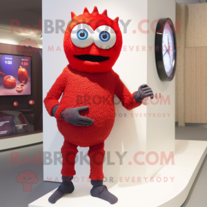 Red Cyclops maskot kostume...