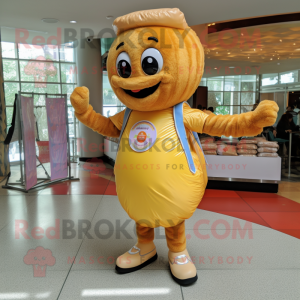 Gold Donut maskot kostume...