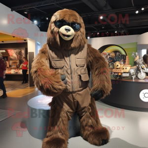 Brown Giant Sloth mascotte...