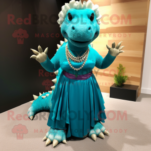 Teal Ankylosaurus mascotte...