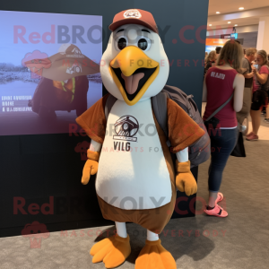 Brown Gull mascotte kostuum...