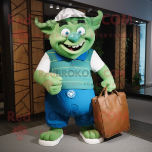 nan Ogre mascot costume character dressed with a Polo Tee and Tote bags