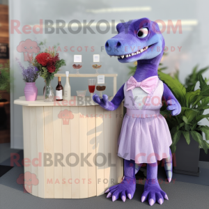 Lavendel Allosaurus maskot...