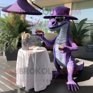 Lavendel Allosaurus maskot...