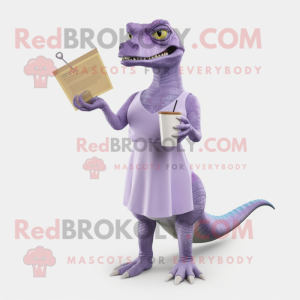 Lavendel Allosaurus maskot...