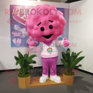 Roze bloemkool mascotte...