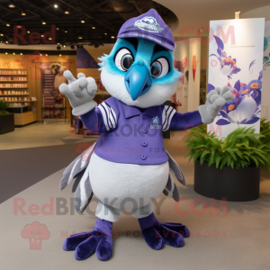 Lavendel Blue Jay maskot...