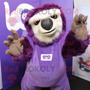 Purple Giant Sloth mascotte...