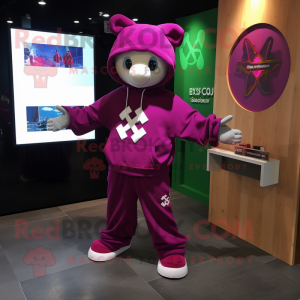 Magenta Celtic Cross maskot...