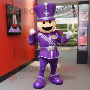 Personagem de mascote roxo...