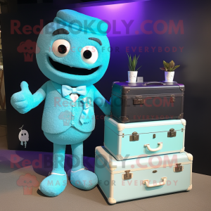 Cyan bruidstaart mascotte...