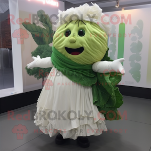 White Cabbage Leaf maskot...