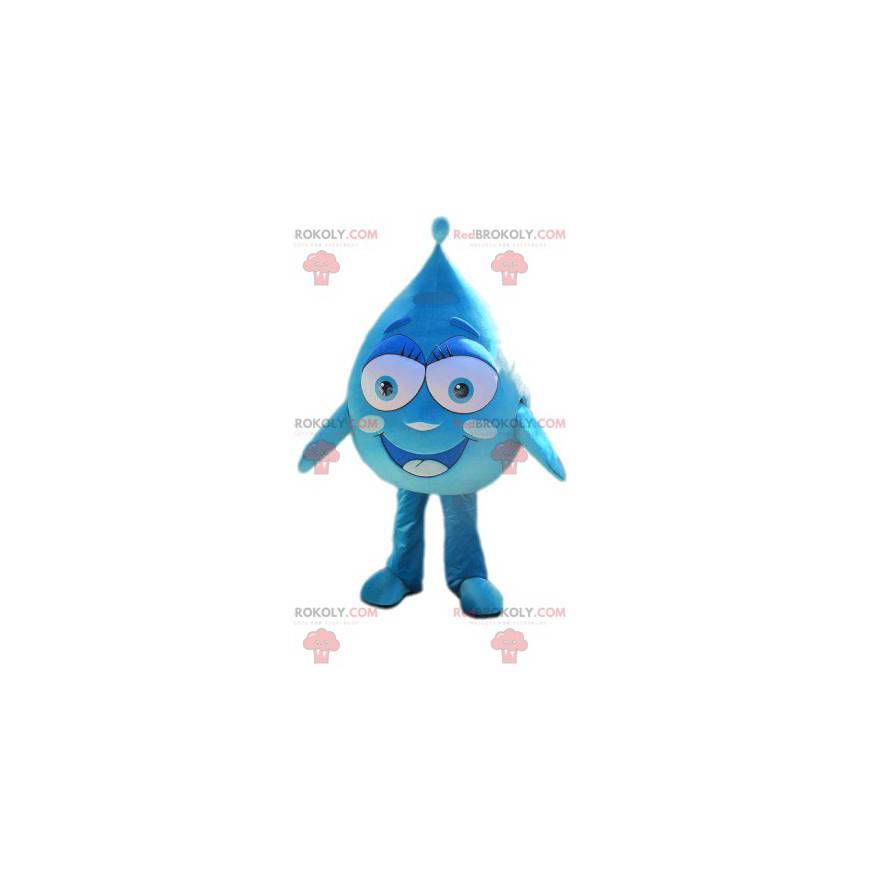 Malý roztomilý a usměvavý kapka vody maskot - Redbrokoly.com Malý roztomilý a usměvavý kapka vody maskot - Redbrokoly.com