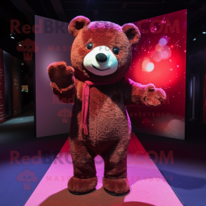 Rödbrun Teddy Bear maskot...