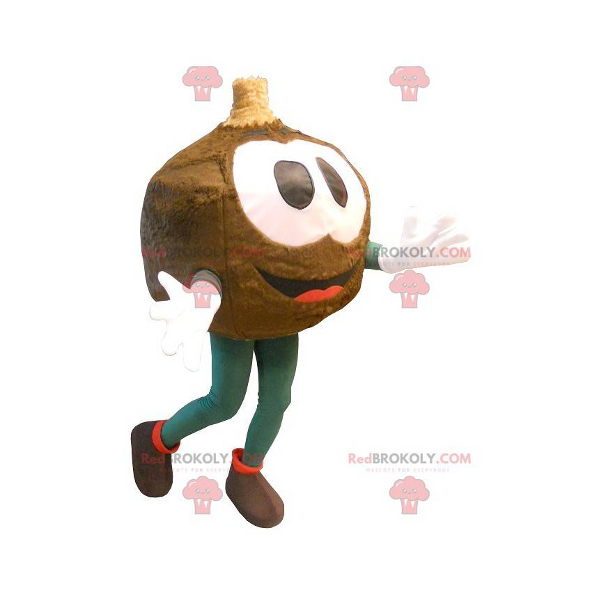 Big brown round head mascot - Redbrokoly.com