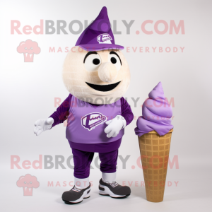 Purple Ice Cream Cone...