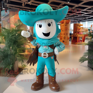 Turquoise Cowboy mascotte...