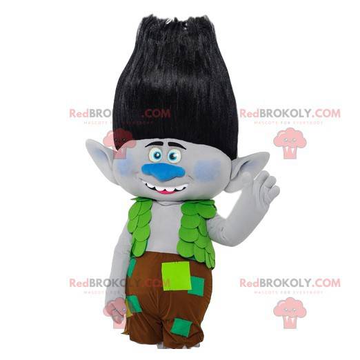 Leprechaun-mascotte met zijn mooie haar en zijn "patchwork"