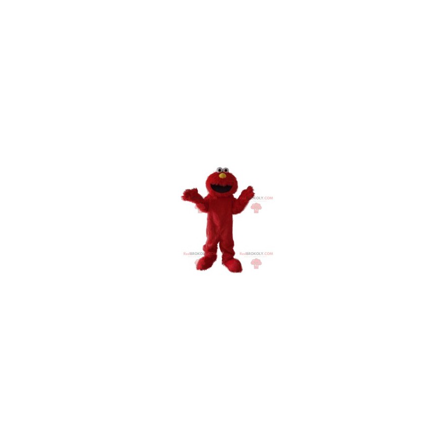 Rolig och leende hårig röd monstermaskot - Redbrokoly.com Rolig och leende hårig röd monstermaskot - Redbrokoly.com