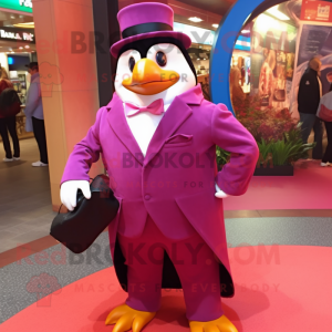 Magenta Penguin maskot...