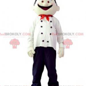 Chef-kok mascotte met zijn witte hoed - Redbrokoly.com