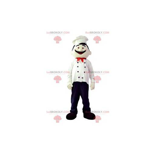 Maskot kuchař s bílým kloboukem - Redbrokoly.com