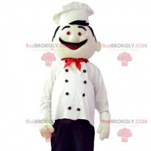 Mascotte dello chef con il suo cappello bianco - Redbrokoly.com