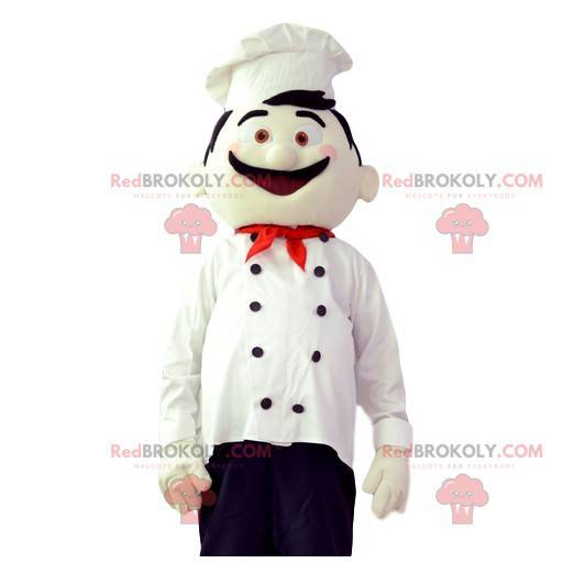 Mascote do chef com chapéu branco - Redbrokoly.com