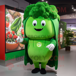 Groene Broccoli mascotte...