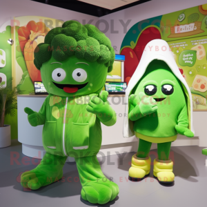 Groene Broccoli mascotte...